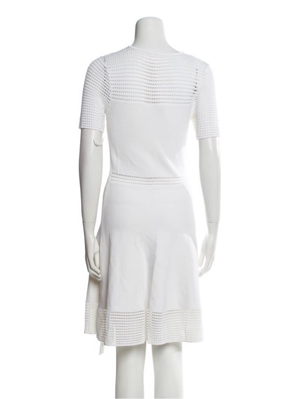 Torn by Ronny Kobo White Knit-Panel Midi Dress - Picture 4 of 4